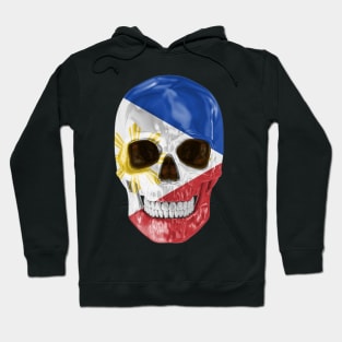 Philippines Flag Skull - Gift for Filipino With Roots From Philippines Hoodie